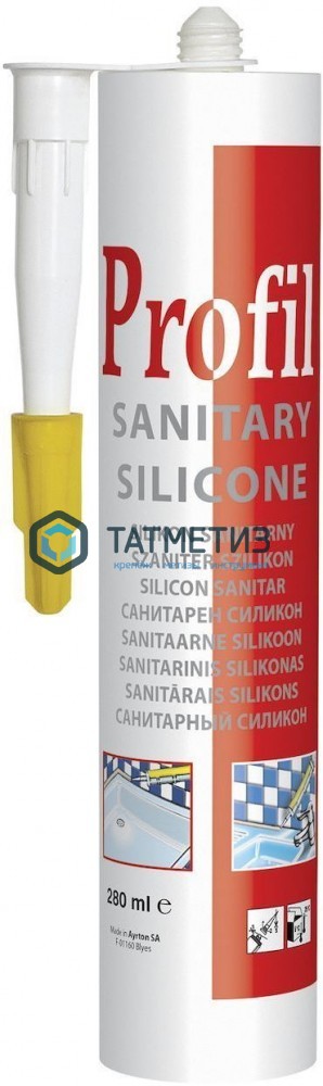 Герметик силиконовый Profil санитарный ПРОЗРАЧНЫЙ 270 мл / 15 Герметик силиконовый Profil санитарный ПРОЗРАЧНЫЙ 270 мл / 15