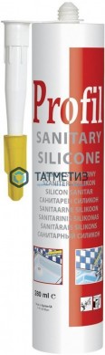Герметик силиконовый Profil санитарный ПРОЗРАЧНЫЙ 270 мл / 15 | «ТАТМЕТИЗ» Герметик силиконовый Profil санитарный ПРОЗРАЧНЫЙ 270 мл / 15 - магазин крепежа «ТАТМЕТИЗ»