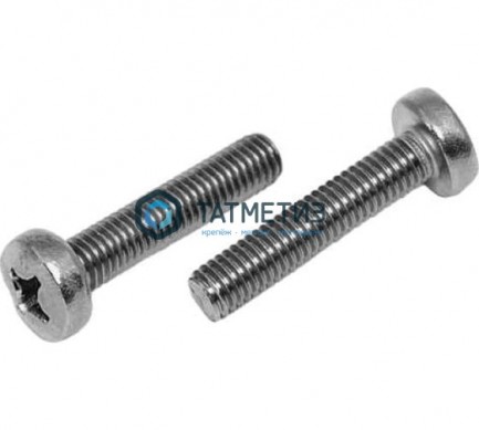 Винт полукр/гл крест/шл DIN 7985 А2 M6 х 8 | «ТАТМЕТИЗ» Винт полукр/гл крест/шл DIN 7985 А2 M6 х 8 - магазин крепежа «ТАТМЕТИЗ»