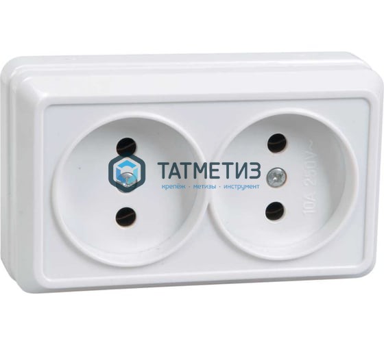 Розетка 2-м ОП Октава 10А IP20 без заземл. бел. ИЭК ERO20-K01-10-DC | «ТАТМЕТИЗ» Розетка 2-м ОП Октава 10А IP20 без заземл. бел. ИЭК ERO20-K01-10-DC - магазин крепежа «ТАТМЕТИЗ»