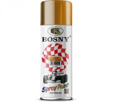Краска аэроз. BOSNY 520 мл. №025  ЖЕЛТЫЙ ЛИМОН -  магазин «ТАТМЕТИЗ»