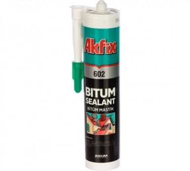 Герметик для крыш Akfix битумный, ЧЕРНЫЙ 310 ml -  магазин «ТАТМЕТИЗ»