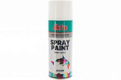 Краска аэроз. БЕЛАЯ  матов. RAL9003 400Ml Gw.300Gr (6) Akfix -  магазин крепежа «ТАТМЕТИЗ»
