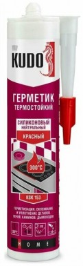 Герметик силиконовый KUDO KSK-153 нейтральный термостойкий до 300С КРАСНЫЙ 280 мл -  магазин «ТАТМЕТИЗ»