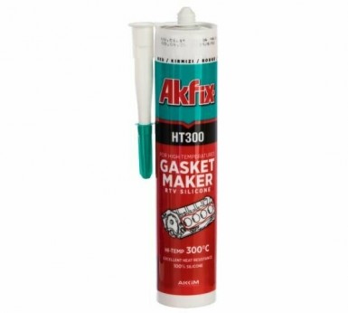 Герметик силиконовый AKFIX HT300 термостойкий КРАСНЫЙ / 24 -  магазин «ТАТМЕТИЗ»